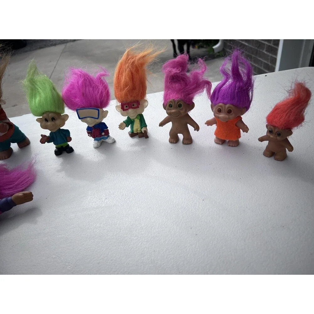 Vintage Troll Doll Lot of 13 Burger King Russ Colorful Collectibles